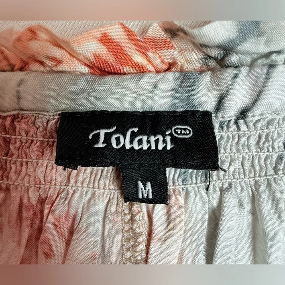 Tolani Vibrant Orange and Gray Long Sleeve Dress
